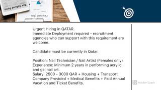 Job Opening 16 Jul 2020- Qatar | UAE | Saudi | Kuwait