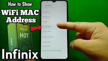 How to Show WiFi MAC Address on Infinix Hot 10i