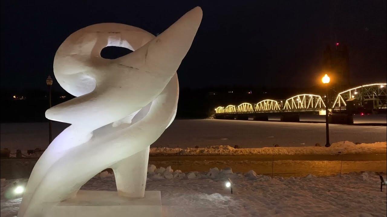 Snow sculptures in Stillwater Mn YouTube