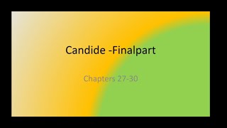 Candide | Chapter 27 to 30