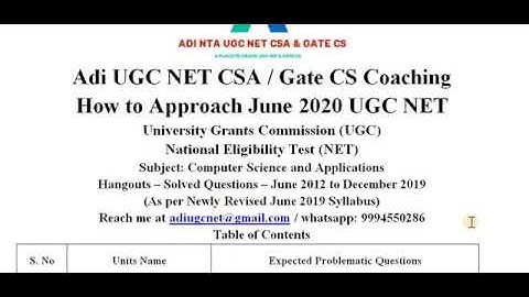 NTA UGC NET Computer Science Paper 2 Unit 8 Theory of Computation and Compiler June 2020 Question p2