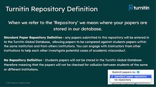 Feedback Studio: What is the Turnitin Repository and How to Select Turnitin No Repository