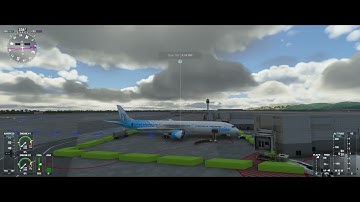 MSFS 2020 - Barcelona Airport Baggage, catering and jetway disconnect