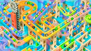 Colorful Marble Run ASMR | Gentle Visual Loops for ADHD and Autism Supportive Relief