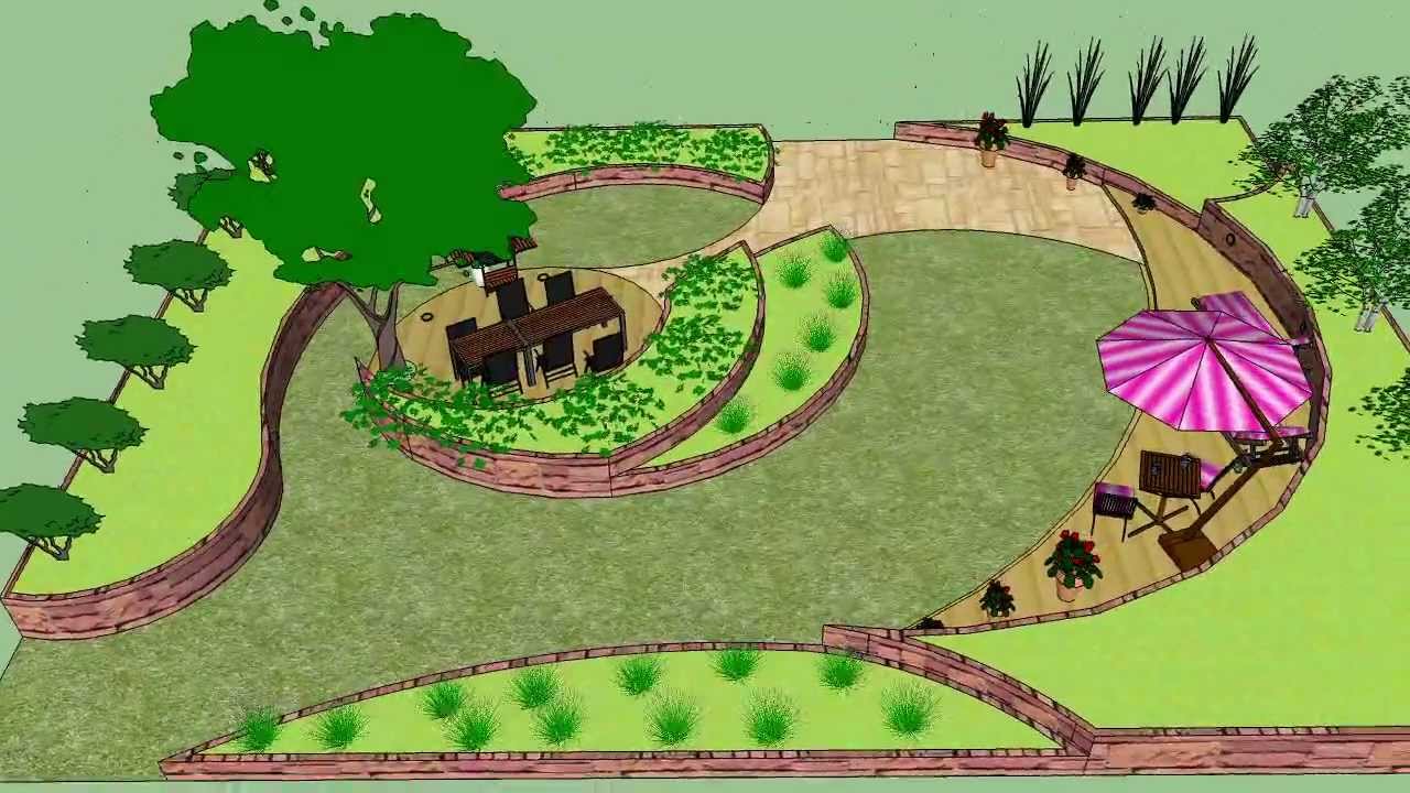 Garden Design 3D (SketchUp) - YouTube on Sketchup Garden Design
 id=40263