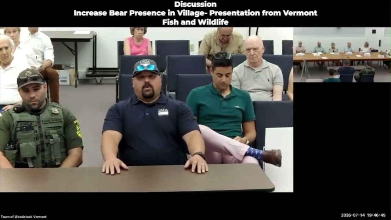 Presentation from the USDA on Bears in the Woodstock Village during the Woodstock Trustees July 14th 2026 meeting