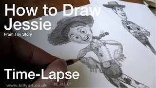 Drawing Jessie from Toy Story Timelapse