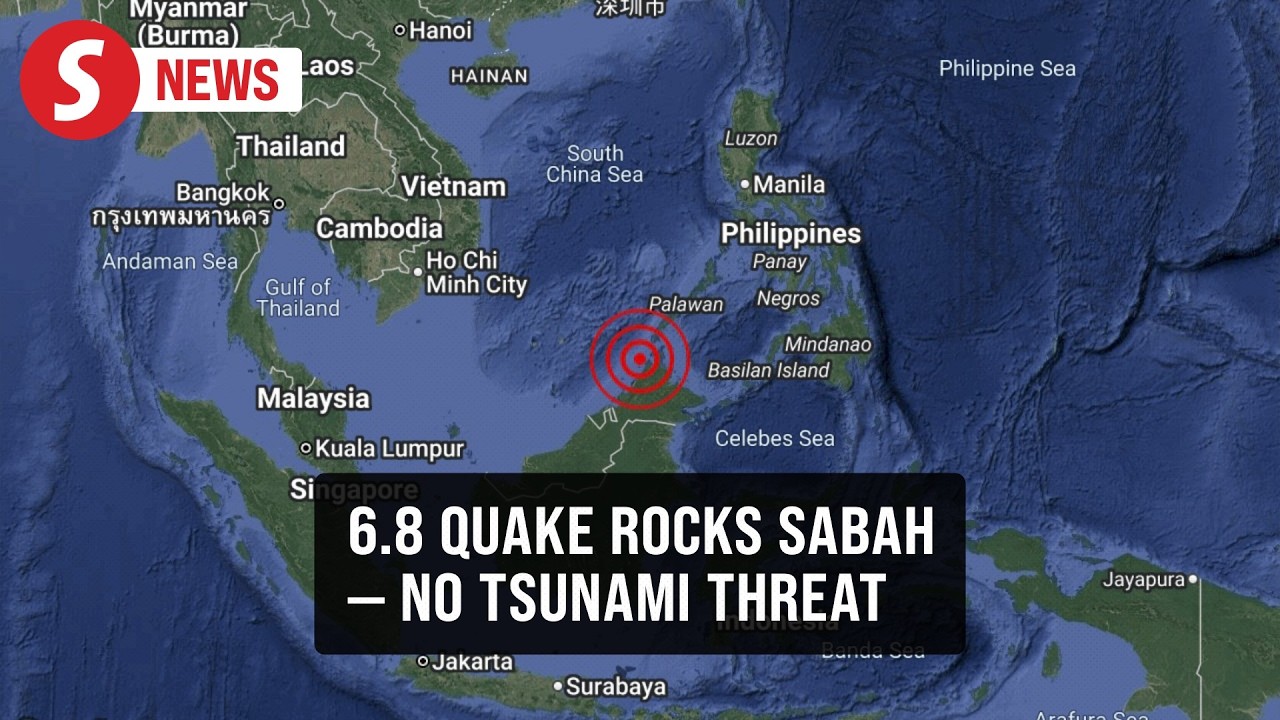 Strong 6.8-magnitude quake hits waters off Sabah, no tsunami threat, says MetMalaysia