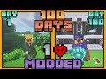 I Spent 100 Days in Modded 1 Heart Minecraft... Here's What Happened