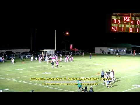 Escambia Academy vs. Autauga Academy Varsity Football 10/8/2020