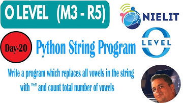 Write a program which replaces all vowels in the string with "*" and count total number of vowels