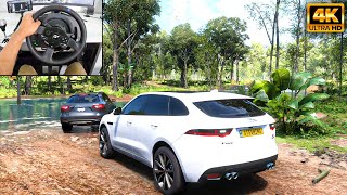 Jaguar F-Pace & Maserati Levante | OFFROAD CONVOY | Forza Horizon 5 | Thrustmaster T300RS gameplay screenshot 2