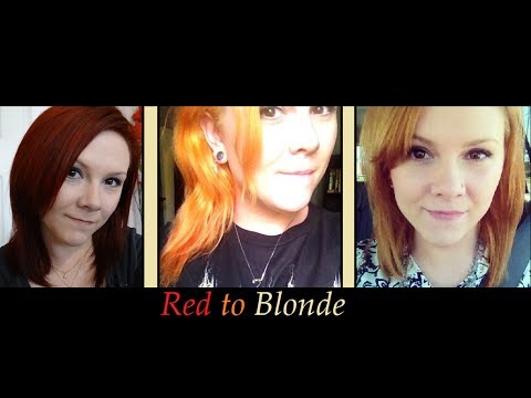 Red To Blonde Using Ash Blonde To Tone Out The Orange Youtube