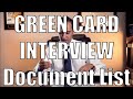 Documents to bring to your green card interview!