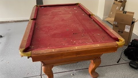 Before & After Video of a New Pocket & Felt Replacement, along with moving the table over & leveling