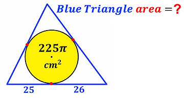Can you find the area of the Blue Triangle? | (Circle) | #math #maths |  #geometry