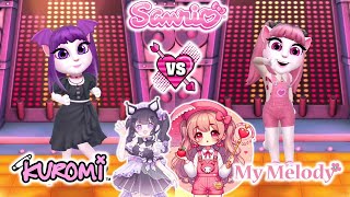 My talking angela 2 💜 Kuromi Girl 🆚 My Melody Girl 💗 Sanrio Cosplay🌈🎀