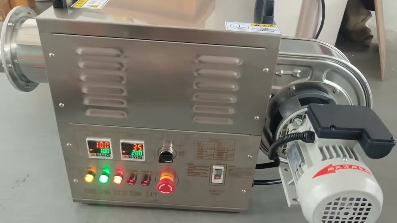 Industrial electric hot air blower heater with flange