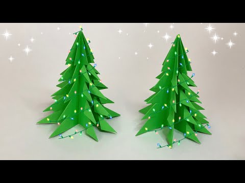 KAĞITTAN YILBAŞI AĞACI YAPIMI 🌲| Origami Çam Ağacı | Christmas Tree 🎄