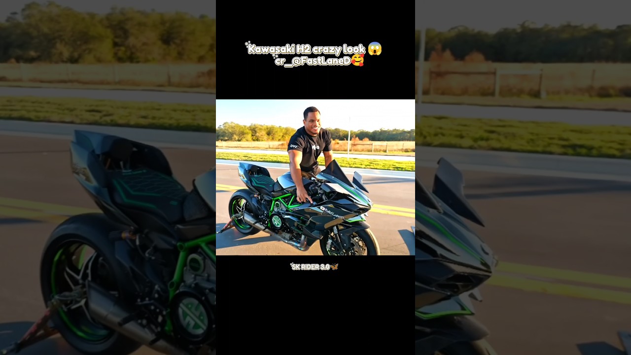 Kawasaki H2 crazy look and crazy sound 😱 #shorts #ytshorts
