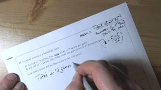 Mean Average   Nov 2013 Paper 1H Q13