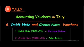 Credit Note and Debit Note Vouchers in Tally Malayalam Explanation