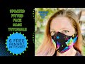BEST CURVED FITTED DIY FACE MASK WITH FILTER POCKET, NOSE WIRE AND 6 SIZES OF FREE PATTERNS!!