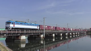 【JR貨物】４０８１レ ＥＦ８１-４５２ ✨全検明けでピカピカ✨ボディー