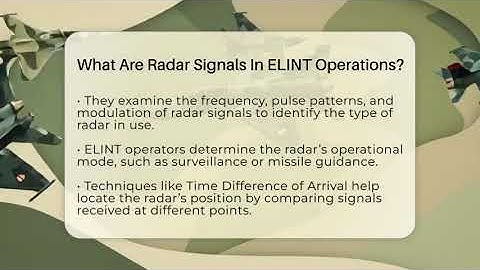 What Are Radar Signals In ELINT Operations? - Tactical Warfare Experts