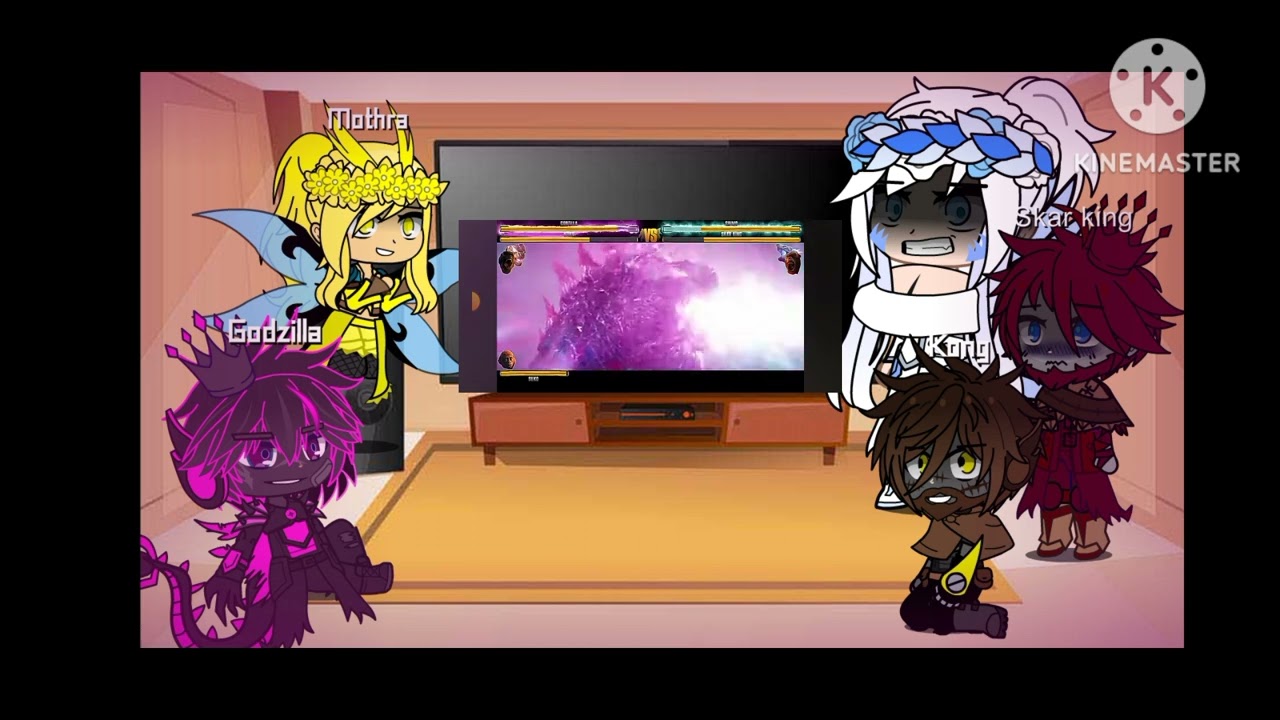 Kaijus de Godzilla x kong The new empire react to final battle (Barras de vida)