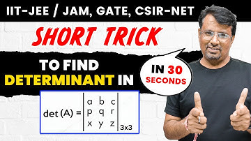 Solve Determinants in 30 Seconds | IIT JEE Short Cuts Tricks, Score Quick Marks @gajendrapurohit ​