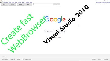 HOW to create WebBrowser in Visual Studio 2010