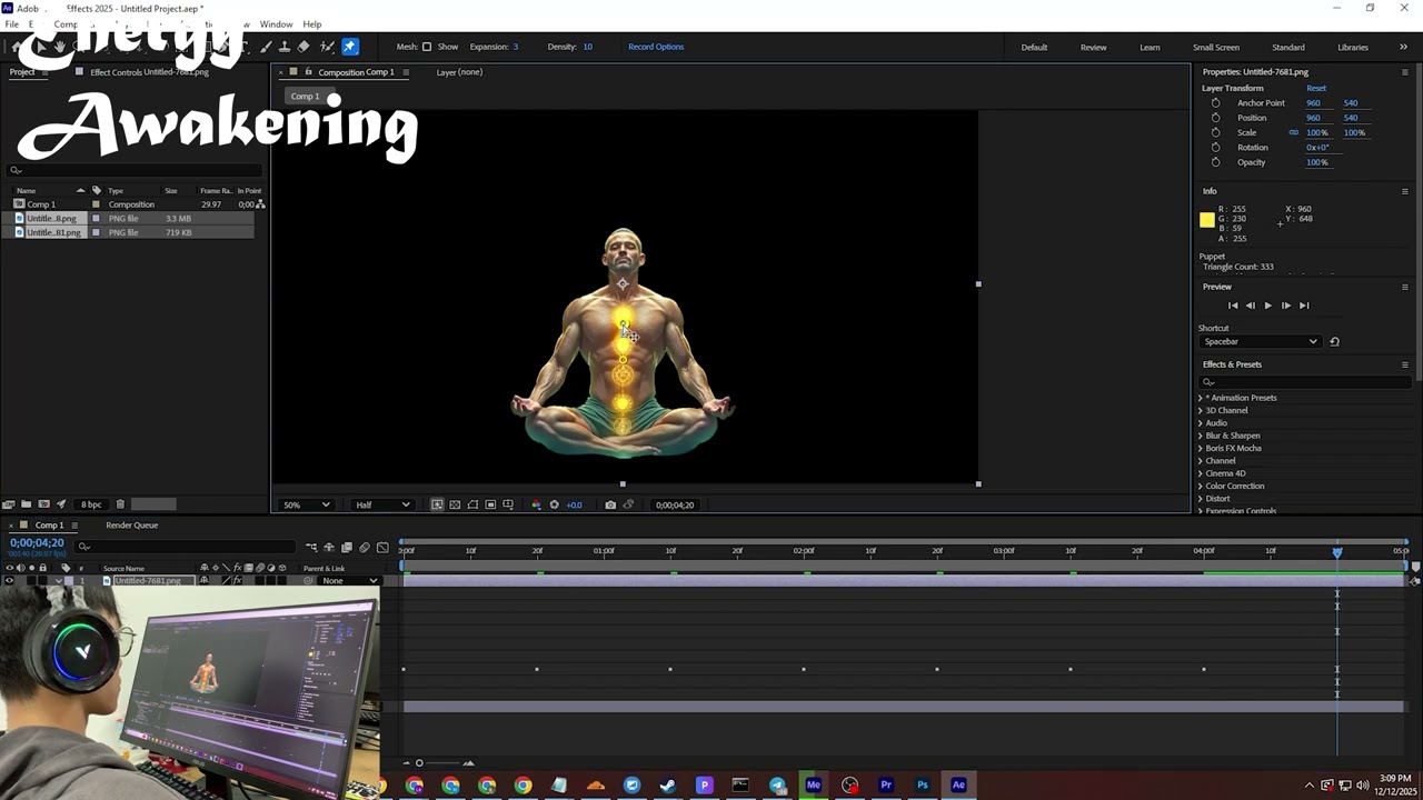 Behind the scenes of video production for the Energy Awakening channel