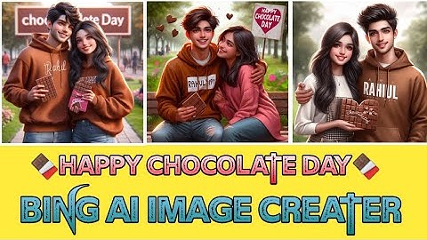Create 3D Ai Happy chocolate 🍫 day | image creator 2024 | happy chocolate dayl bing image creator