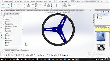 How to draw steering wheel using solidworks