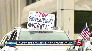 Protesters rally at capitol to reopen Tennessee