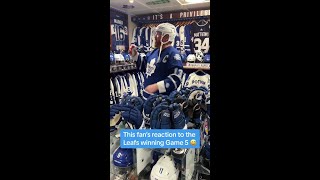 Is there a bigger Leafs fan than him? 🍁 (via leafguy403/X)
