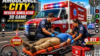 🚨 911 Ambulance Rescue Simulator | US Emergency Rescue Mission | 3D Gameplay screenshot 5