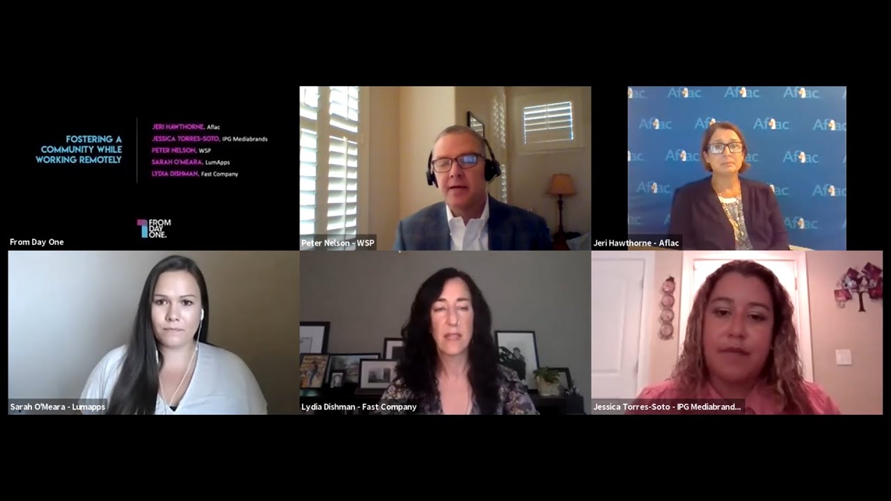 Fostering a Community While Working Remotely - From Day One 2020 Webinar