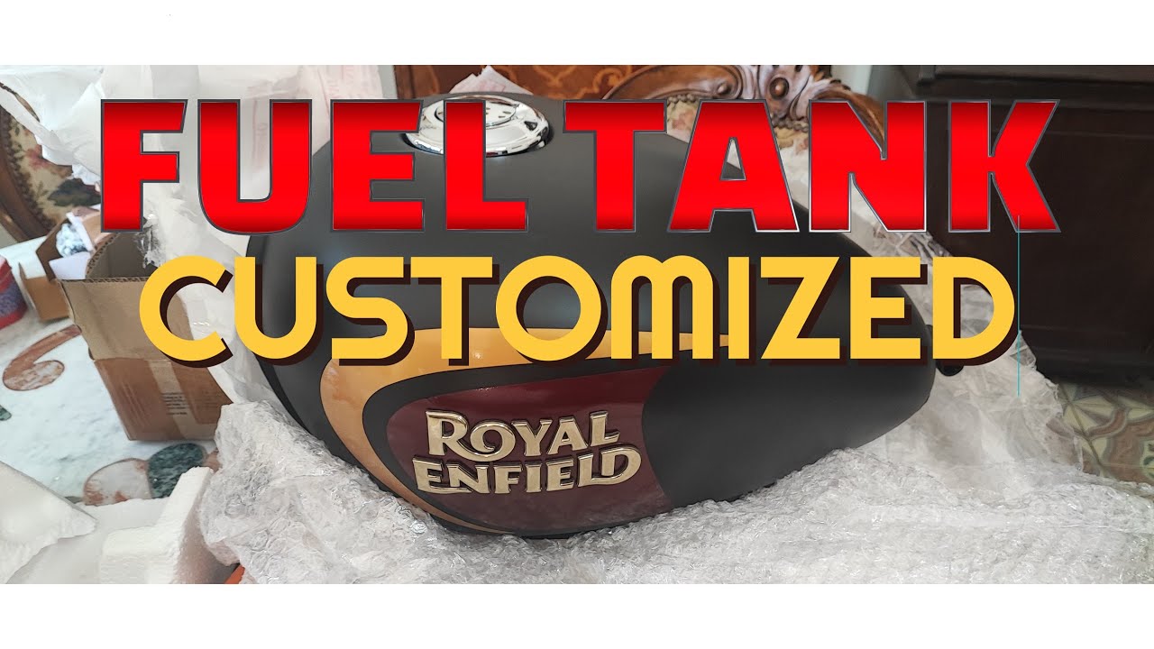 Meteor Tank Modification ROYAL ENFIELD METEOR FUEL TANK CUSTOMIZED - YouTube