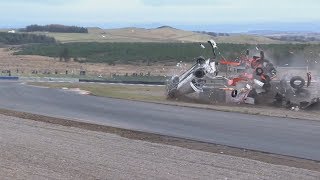 Smrc Sports & Saloons 2018. Race 2 Knockhill Racing Circuit. Kenneth Mckell Huge Crash Flips