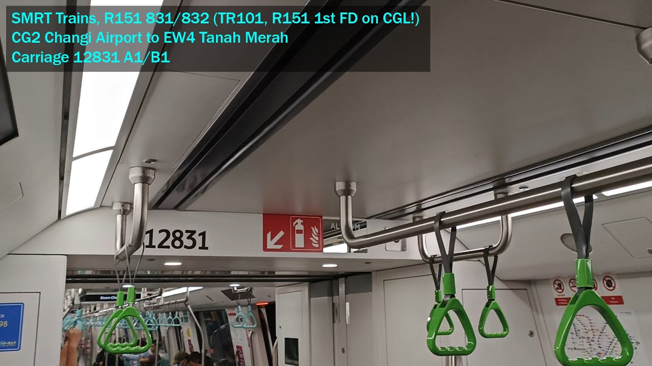 [R151 1st Full Day on CGL!] SMRT Trains - Alstom R151 [831/832] [Changi ...