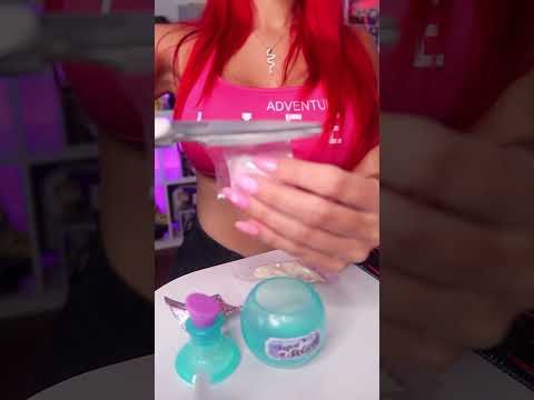 ADIVINA el COLOR del SLIME!💜🩷💙 + ASMR🎧 #shorts #slime #asmr #slimeasmr