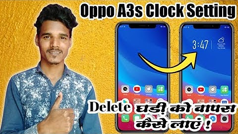 Oppo A3s Clock Setting / Remove Clock From Lock Screen / Oppo A3s Time Setting.