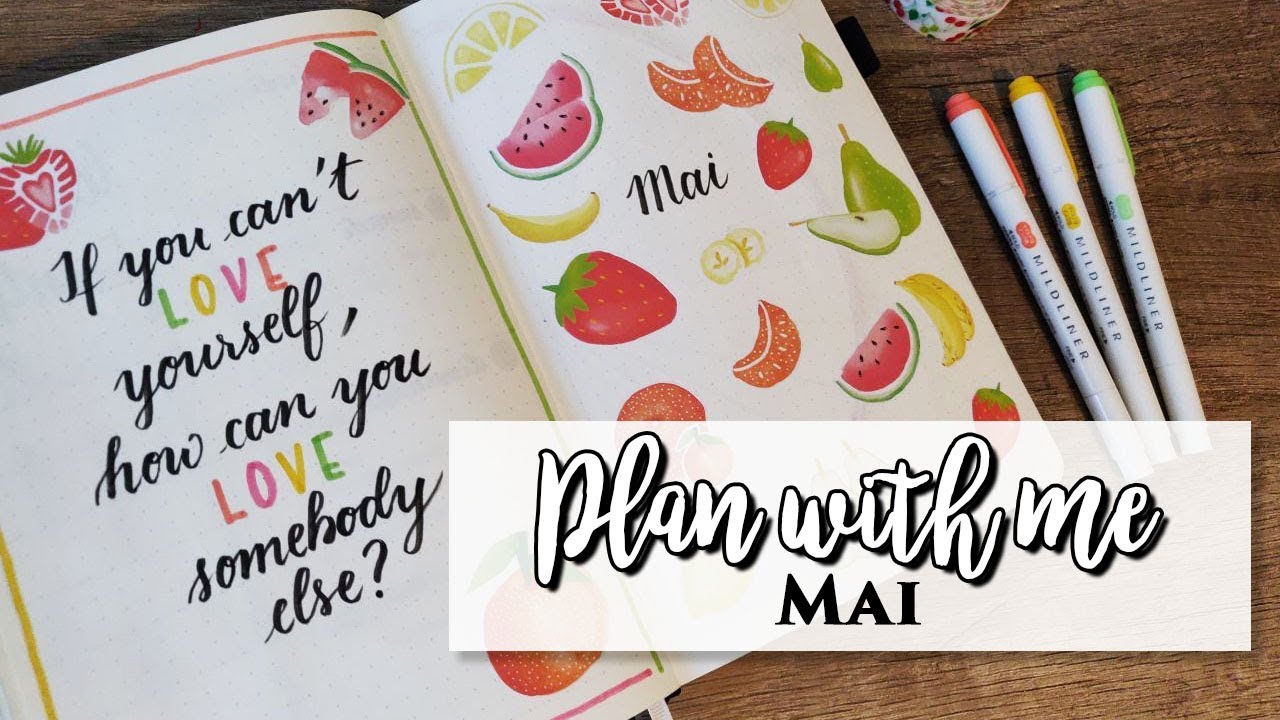 Plan With Me : Mai 2019 (Fruits) | Bullet Journal Setup - Flipthrough 🐺