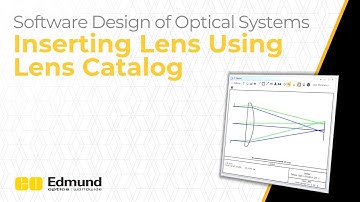 Inserting Lens Using Lens Catalog in Ansys Zemax OpticStudio — Lesson 2