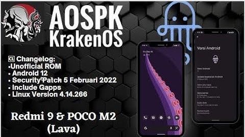 Review Custom ROM AOSP Kraken Android 12 | Redmi 9 | 9prime | Poco M2
