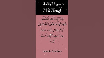 💖Surah Al-Waqiah💖|سورة الواقعة| Ayat-71-To-75