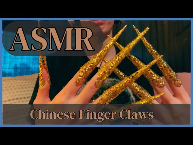 ASMR | Chinese Metal Finger Claws (tapping, scratching, plucking)