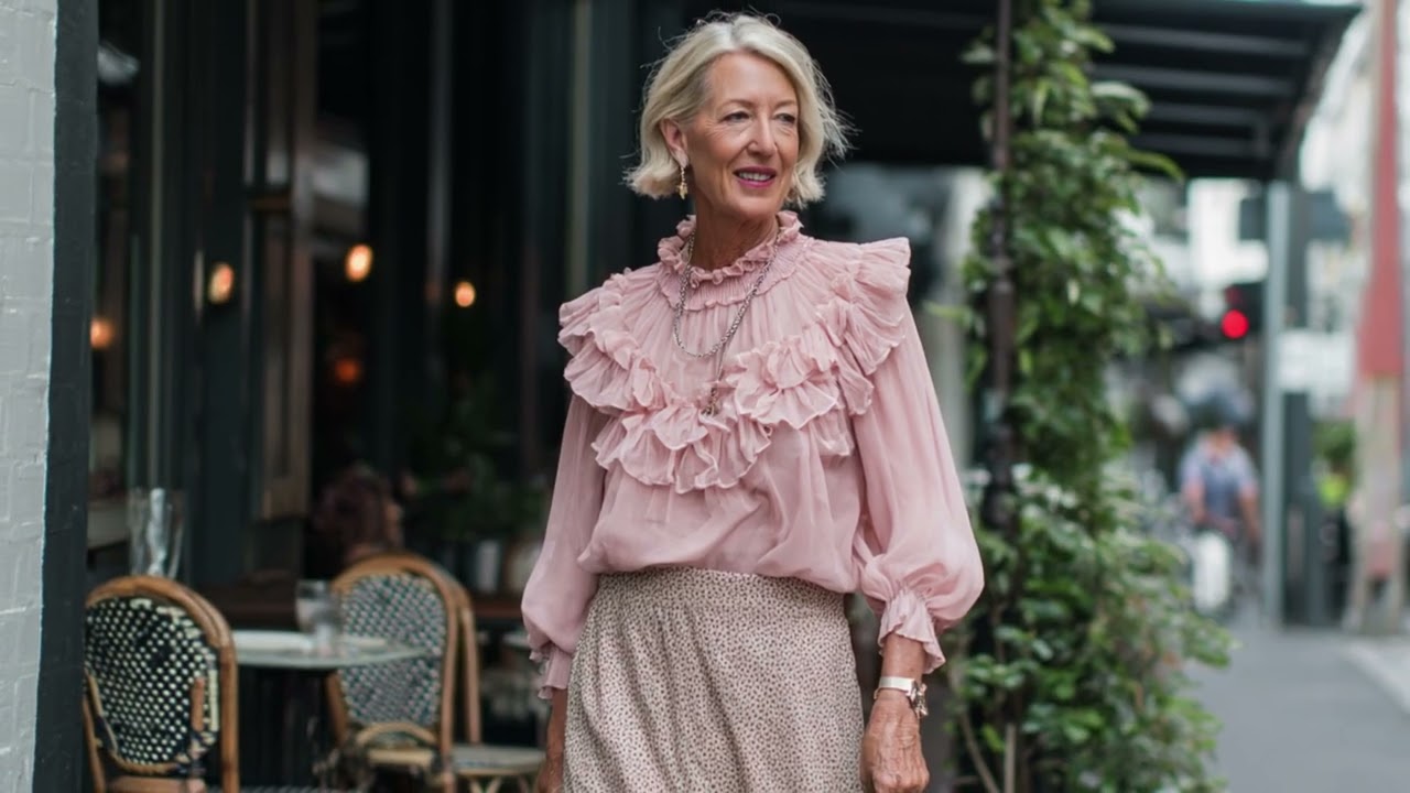 🌸 Timeless Feminine Fashion Beauty  🕊️ Chiffon Elegance Beyond Age